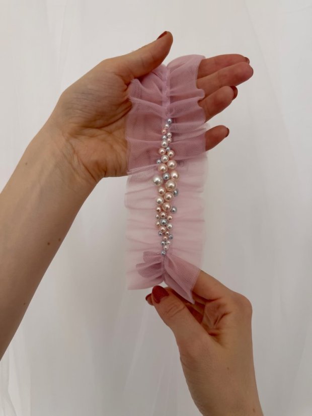 Podvazek TYL - Jemná růžová - Velikost: L