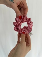 MINI Saténová scrunchie - WATERMELON