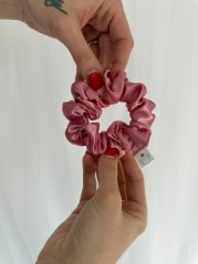 MINI Saténová scrunchie - WATERMELON