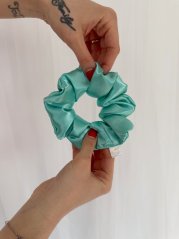 Saténová scrunchie KLASIK - MINT